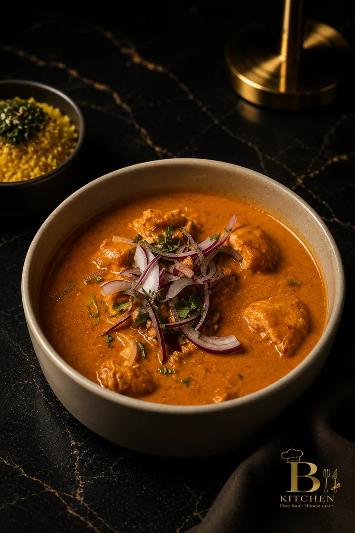 Butter Chicken Royale in einer Schale mit würziger Sauce
